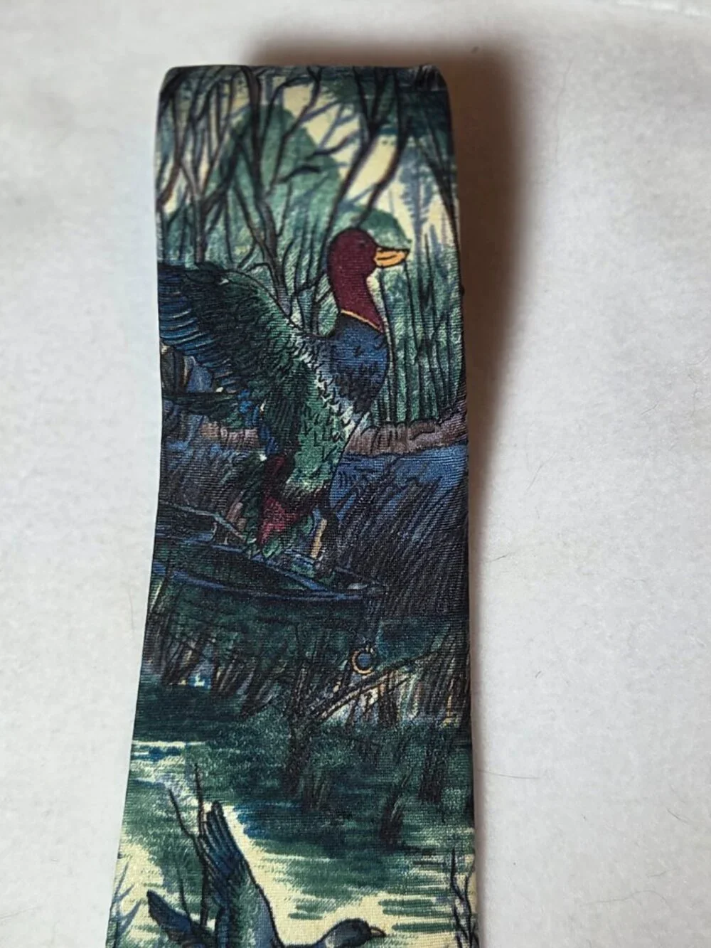 Lake 'N Trail Flying Mallard Duck Tie 3.75
